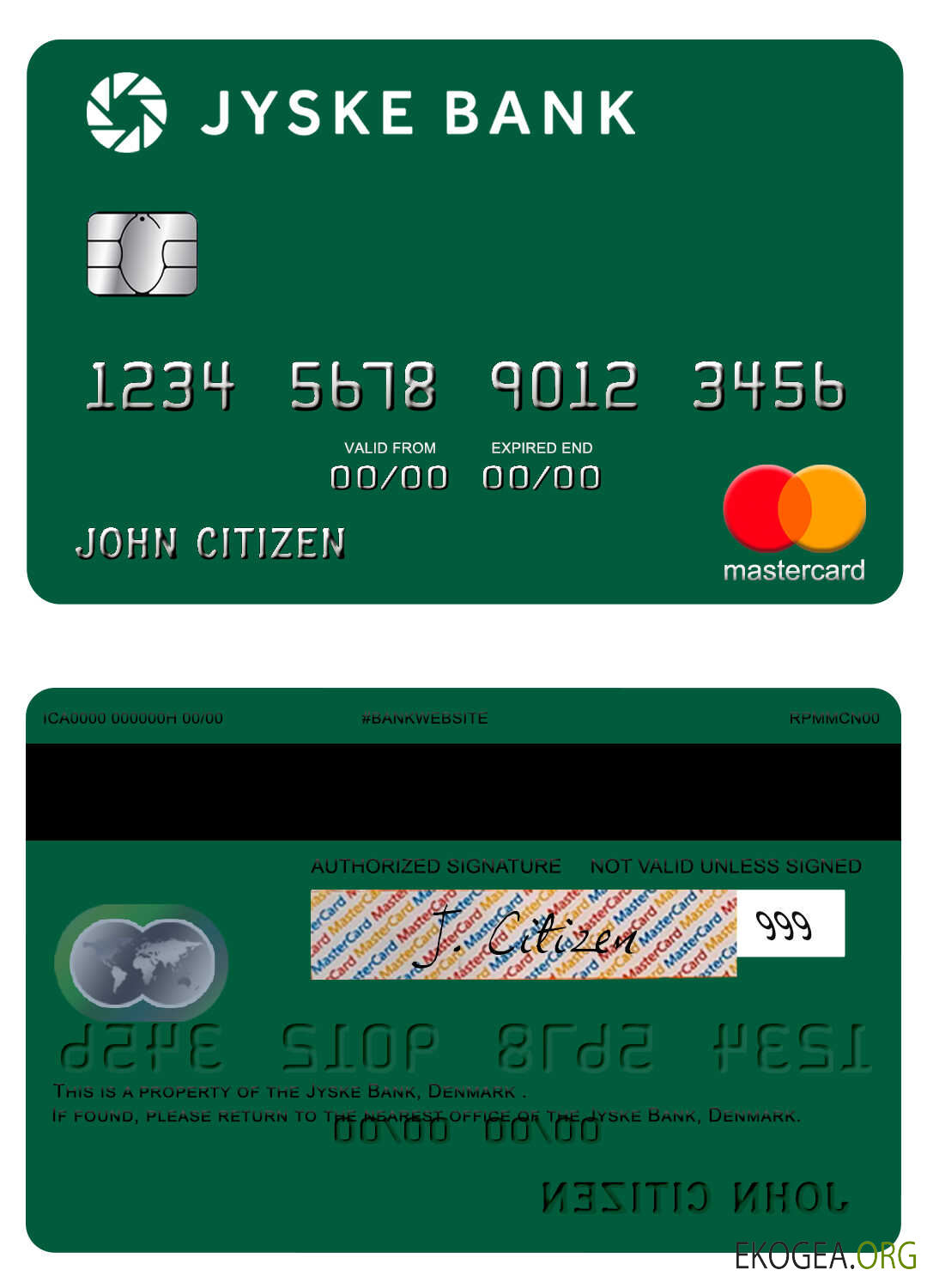 Danemark Jyske Bank mastercard